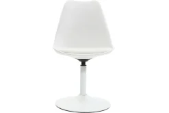 Shop Miliboo Silla blanca mate pivotante STEEVY