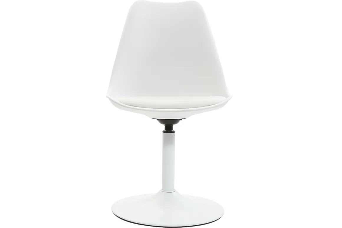 Shop Miliboo Silla blanca mate pivotante STEEVY