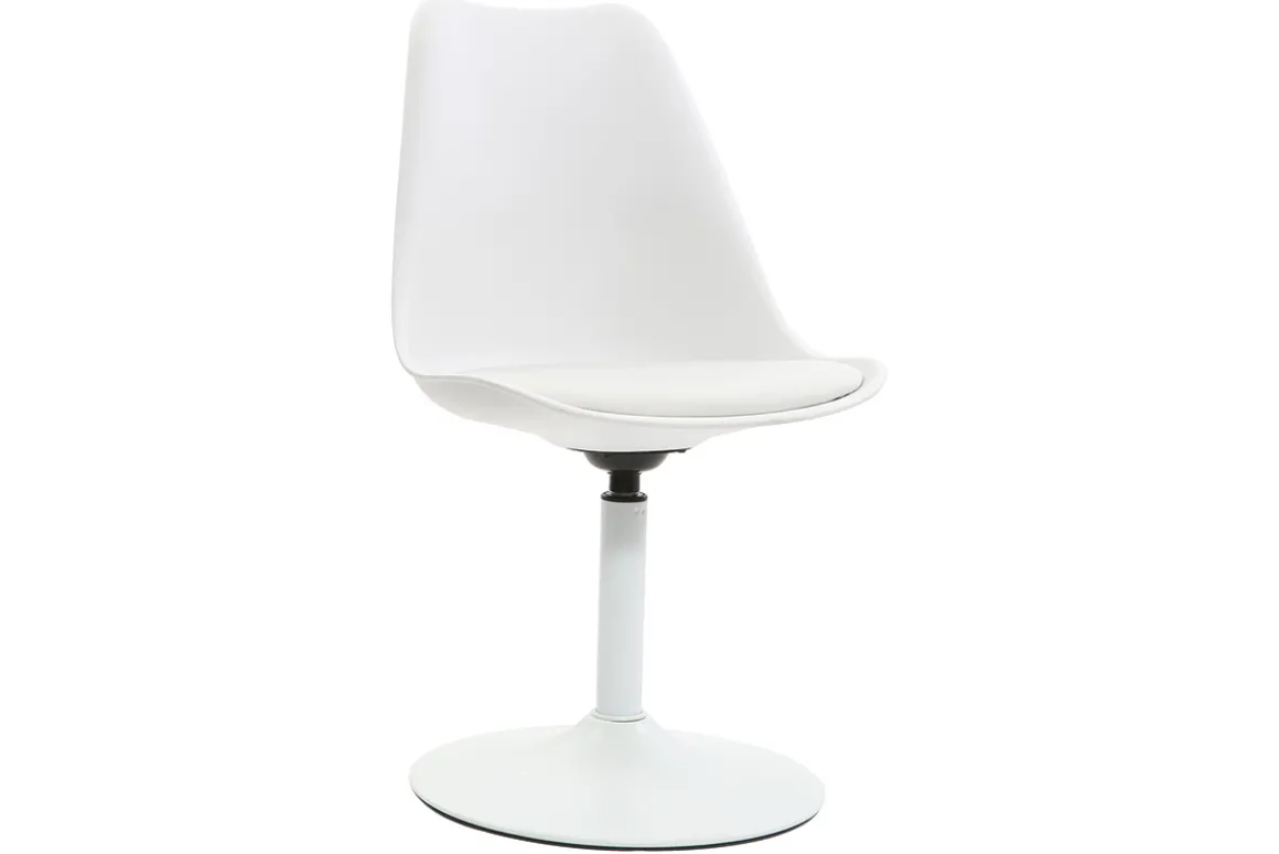 Shop Miliboo Silla blanca mate pivotante STEEVY