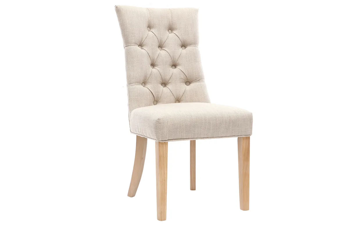 Best Miliboo Silla de comedor estilo clásico tejido natural patas madera clara VOLTAIRE