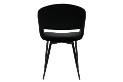 Cheap Miliboo Silla de diseño de terciopelo negra con patas de metal negro PRISMA