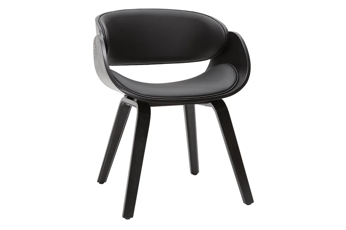 Flash Sale Miliboo Silla de diseño negra BENT