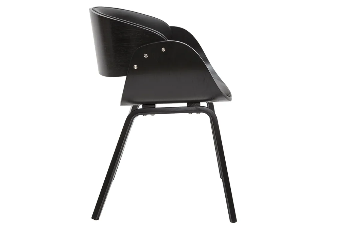 Flash Sale Miliboo Silla de diseño negra BENT