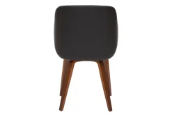 Cheap Miliboo Silla de diseño negra con nogal LUCIEN