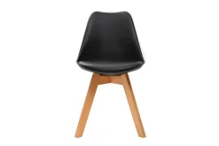 Outlet Miliboo Silla de diseño negro lote de 4 PAULINE