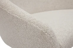 Sale Miliboo Silla de escritorio de diseño de terciopelo chenilla beige con ruedas RAVEN