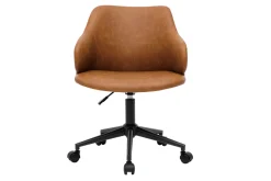 Best Sale Miliboo Silla de escritorio moderno en tejido marrón HEMMY