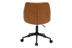 Best Sale Miliboo Silla de escritorio moderno en tejido marrón HEMMY