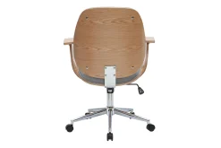 Hot Miliboo Silla de escritorio moderna tejido gris claro YORKE