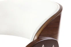 Best Miliboo Silla de escritorio nogal y blanco con ruedas BENT