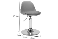 Best Sale Miliboo Silla de oficina infantil diseño verde gris STEEVY
