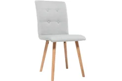Store Miliboo Silla diseño gris claro y madera lote de dos HORTA