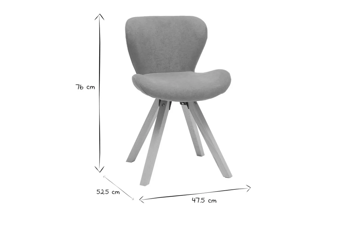 Shop Miliboo Silla escandinava efecto aterciopelado amarillo mostaza ANYA