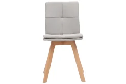 Hot Miliboo Silla escandinava tejido natural patas madera clara lote de 2 THEA