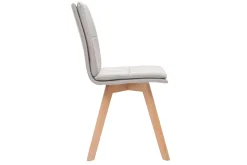 Hot Miliboo Silla escandinava tejido natural patas madera clara lote de 2 THEA
