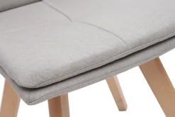 Hot Miliboo Silla escandinava tejido natural patas madera clara lote de 2 THEA
