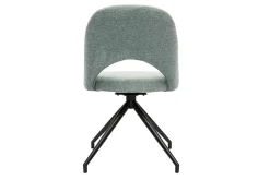 Best Sale Miliboo Silla giratoria 360º de tejido efecto aterciopelado texturizado celadón y metal negro COSETTE