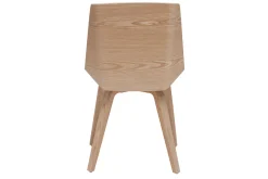 Clearance Miliboo Silla moderna blanca y madera clara MELKIOR