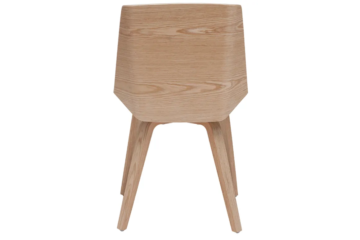 Clearance Miliboo Silla moderna blanca y madera clara MELKIOR