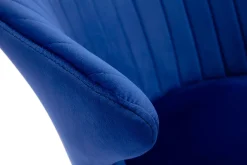 Shop Miliboo Silla moderna en terciopelo azul oscuro REQUIEM