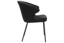 Clearance Miliboo Silla moderna en terciopelo negro REQUIEM