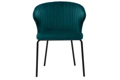 Cheap Miliboo Silla moderna en terciopelo azul petróleo REQUIEM