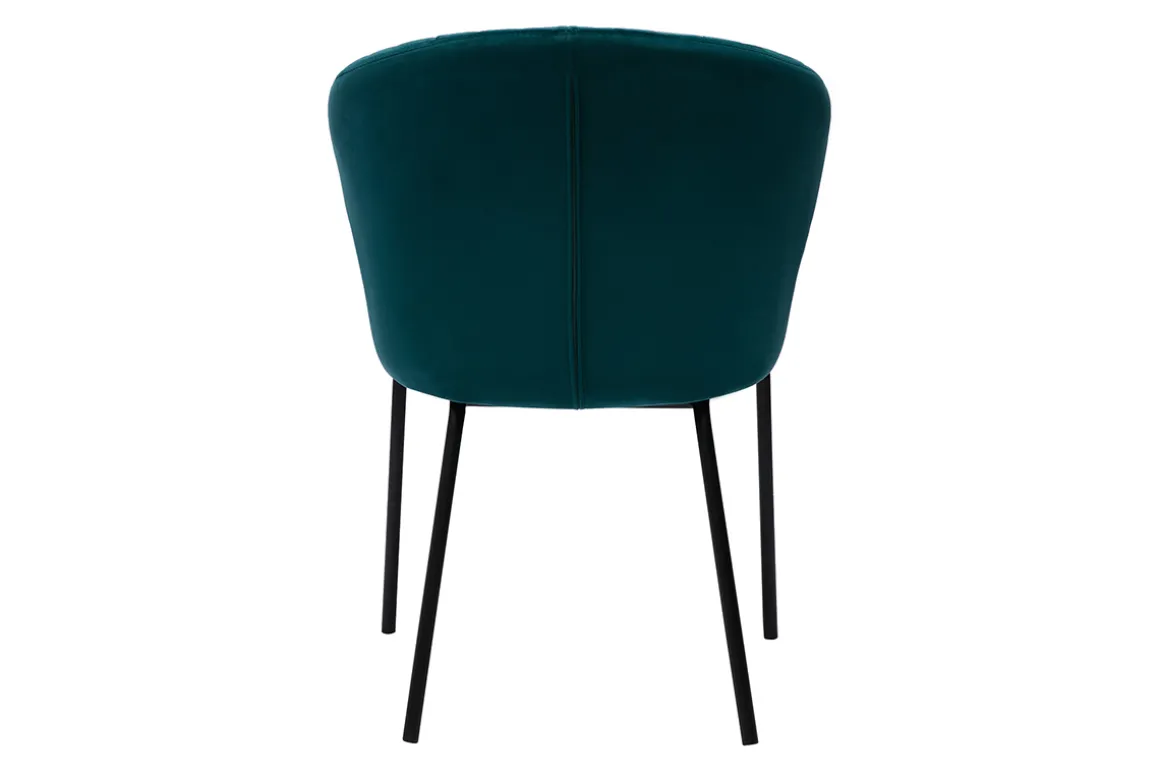 Cheap Miliboo Silla moderna en terciopelo azul petróleo REQUIEM
