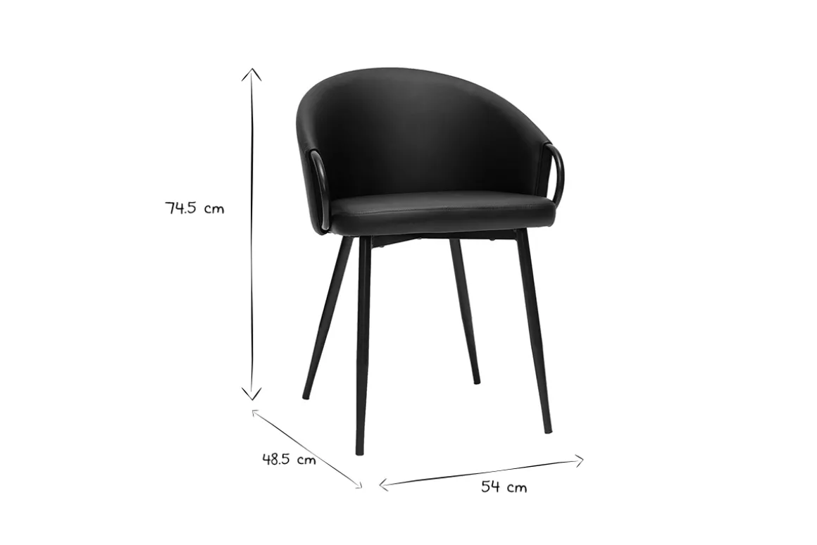 Online Miliboo Silla moderna negra PRECIO