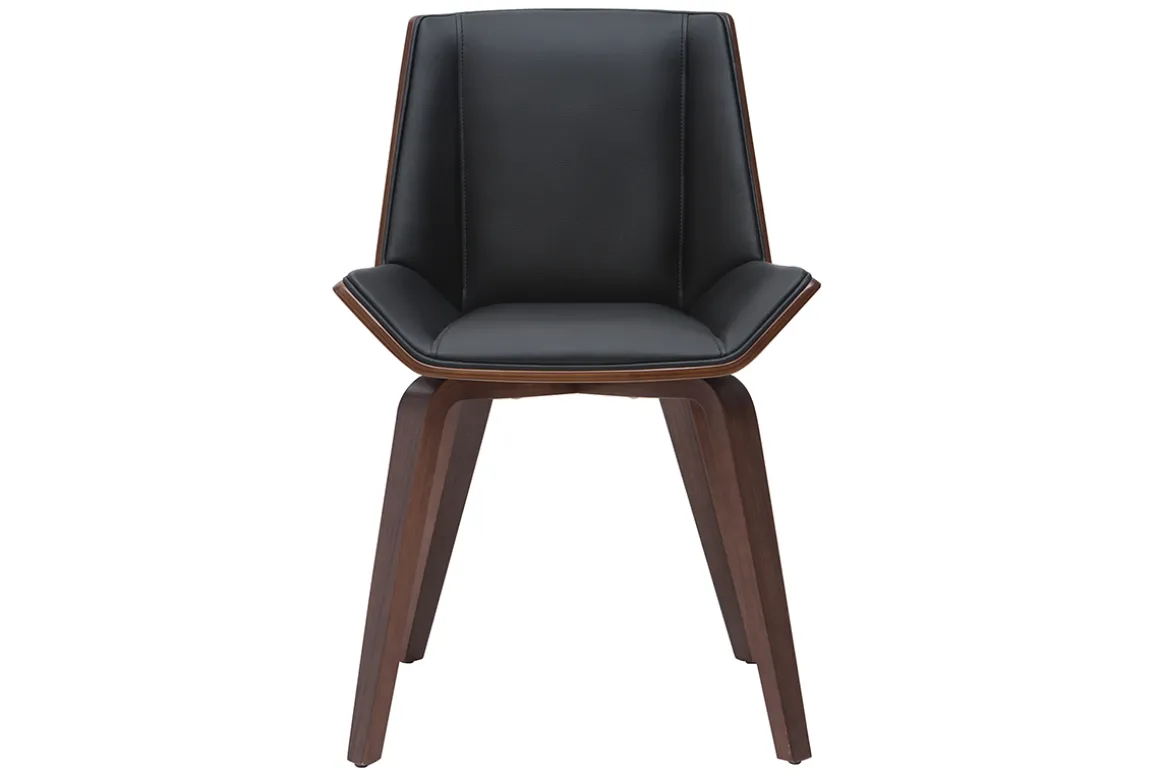 Sale Miliboo Silla moderna negra y madera oscura MELKIOR