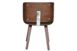 Cheap Miliboo Silla negra y madera oscura nogal RUBBENS