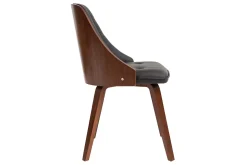 Cheap Miliboo Silla negra y madera oscura FLUFFY