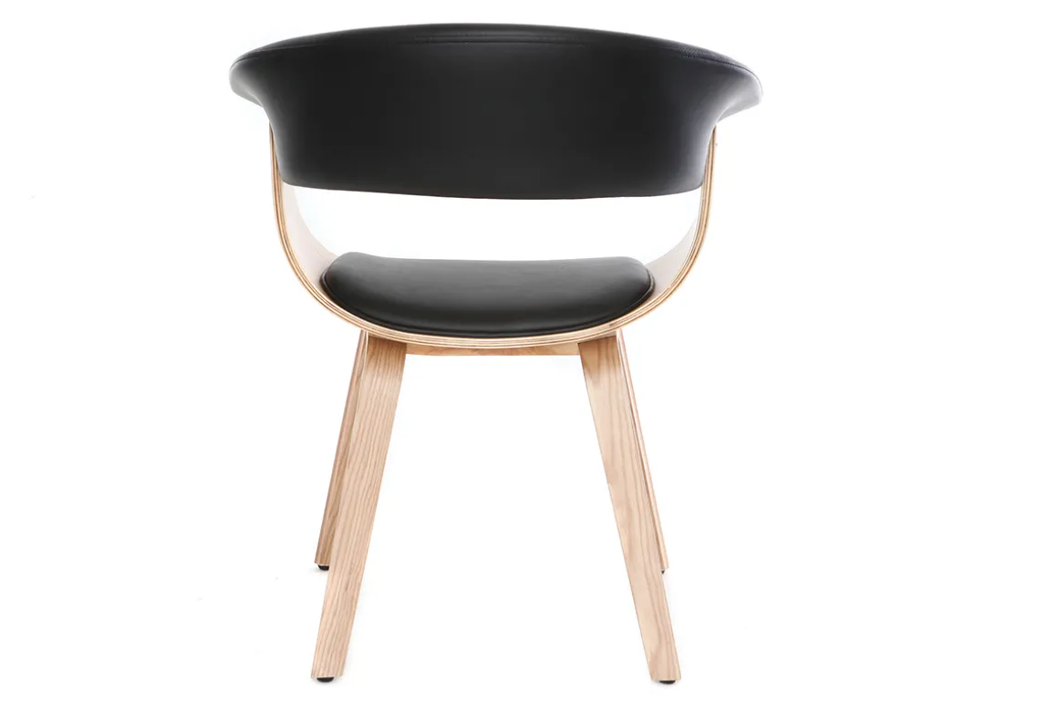 Sale Miliboo Silla nórdica negro y madera clara OKTAV