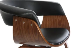 Outlet Miliboo Silla nórdica negro y madera oscura OKTAV