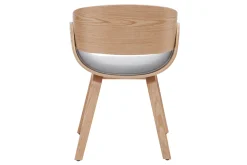 Best Miliboo Silla tejido gris y madera clara BENT