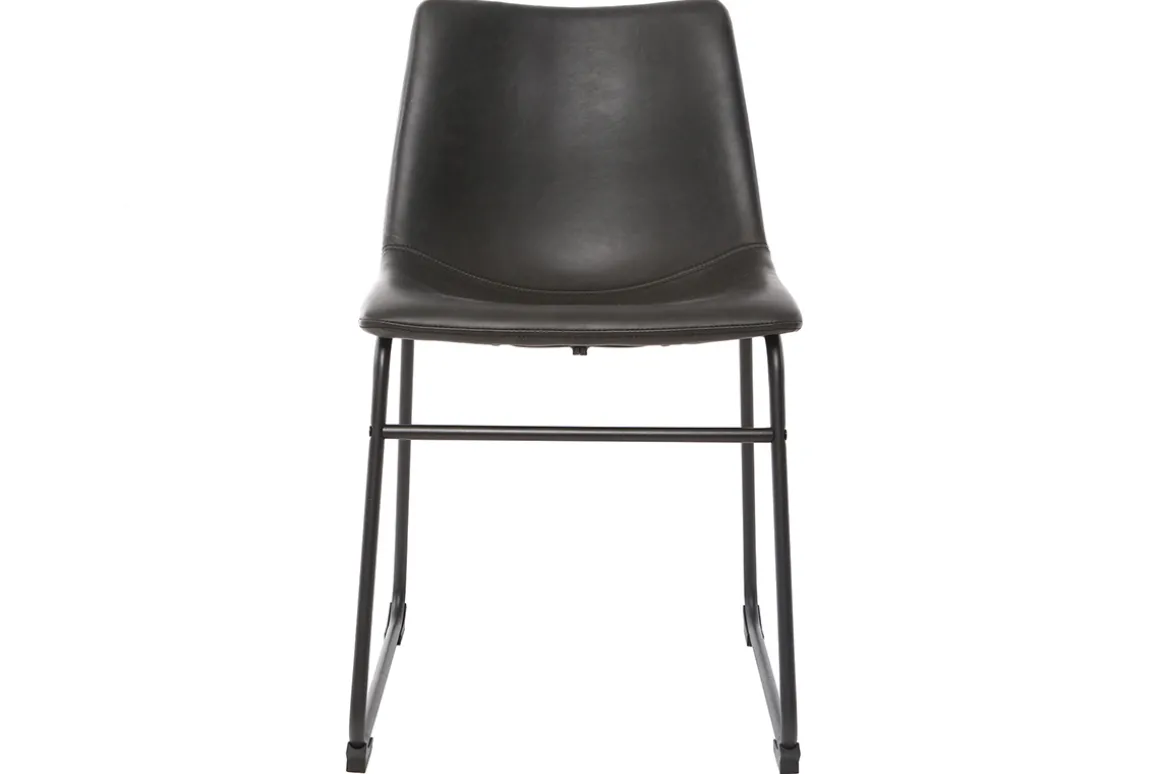 Store Miliboo Silla vintage PU negro NEW ROCK