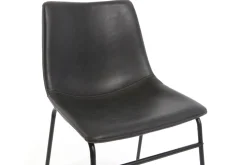 Store Miliboo Silla vintage PU negro NEW ROCK