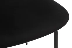 Flash Sale Miliboo Sillas de diseño de terciopelo negro, metal negro y caña de ratán (juego de 2) MIRANDA