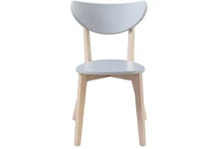 Flash Sale Miliboo Sillas diseño gris patas madera LEENA (lote de 2)