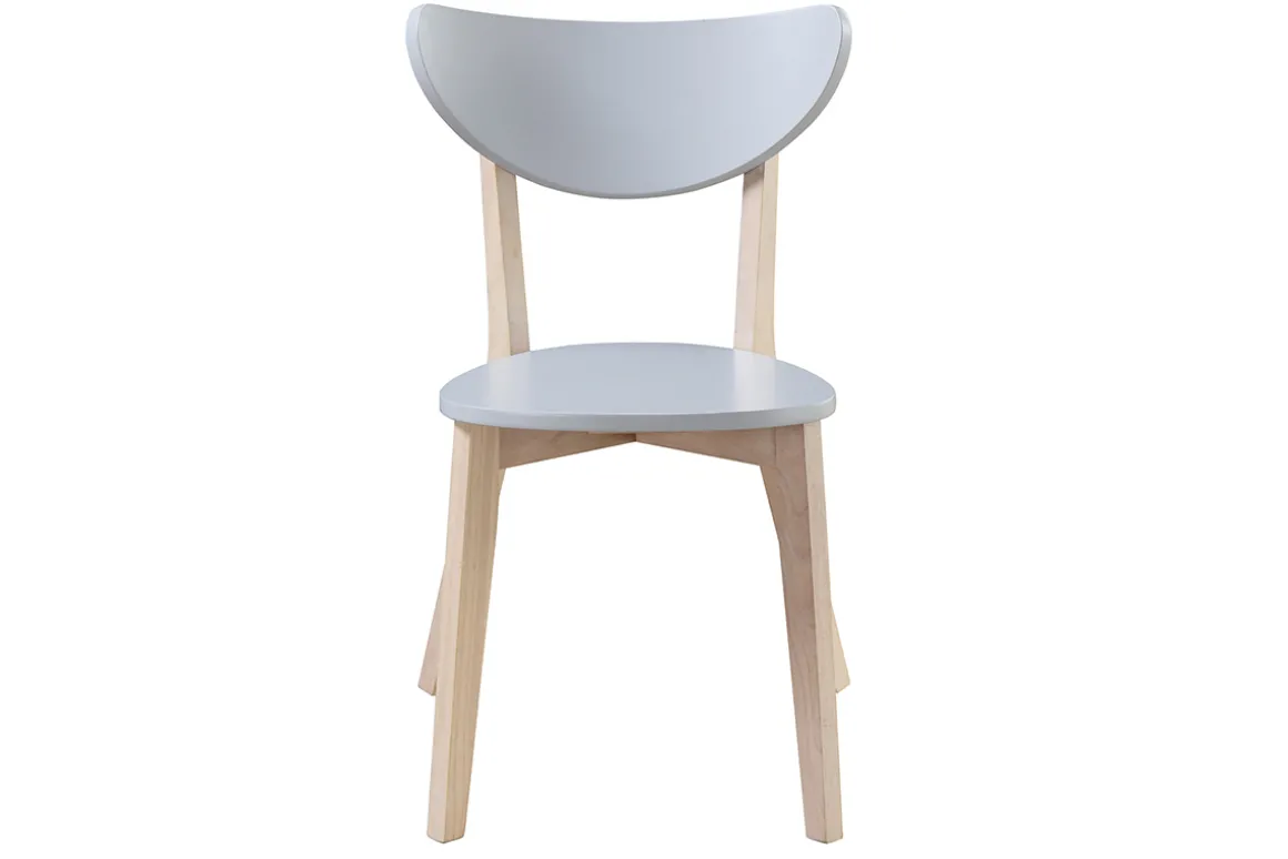 Flash Sale Miliboo Sillas diseño gris patas madera LEENA (lote de 2)
