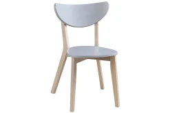 Flash Sale Miliboo Sillas diseño gris patas madera LEENA (lote de 2)