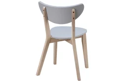 Flash Sale Miliboo Sillas diseño gris patas madera LEENA (lote de 2)