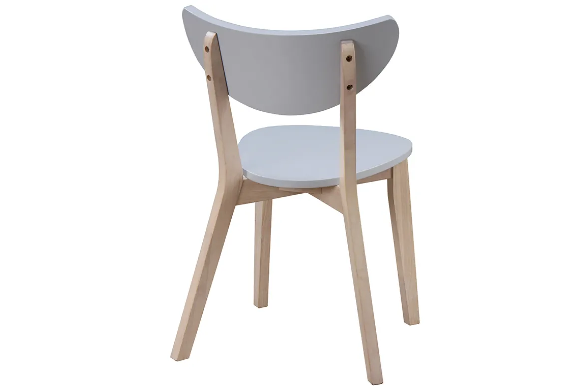 Flash Sale Miliboo Sillas diseño gris patas madera LEENA (lote de 2)