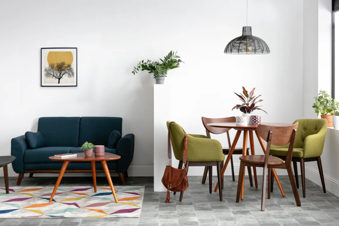 Discount Miliboo Sillas diseño nogal LEENA (lote de 2)