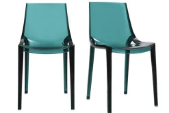 Discount Miliboo Sillas diseño verde agua lote de 2 interior / exterior YZEL