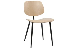 New Miliboo Sillas en madera clara y metal negro (lote de 2) TOBIAS