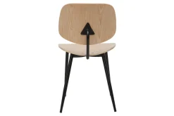 New Miliboo Sillas en madera clara y metal negro (lote de 2) TOBIAS