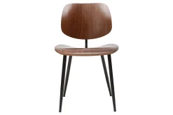 Best Miliboo Sillas en madera oscura y metal negro (lote de 2) TOBIAS