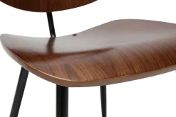 Best Miliboo Sillas en madera oscura y metal negro (lote de 2) TOBIAS
