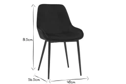 Cheap Miliboo Sillas en tejido negro (lote de 2) HOLO