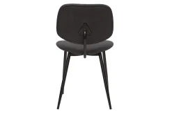 Discount Miliboo Sillas en tejido y metal negro (lote de 2) TOBIAS